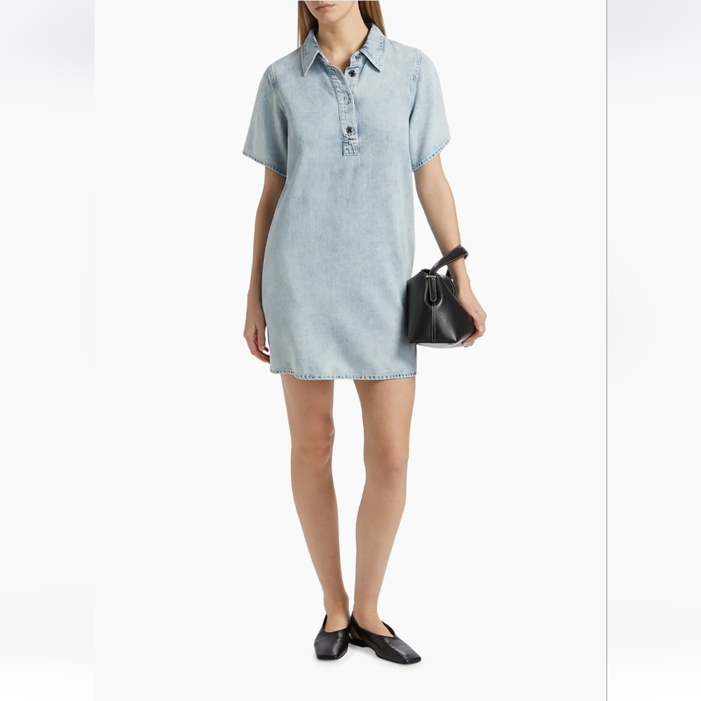 Rag & Bone NWTs Ultra Featherweight Jocelyn Denim Mini Shirtdress - Picture 4 of 8